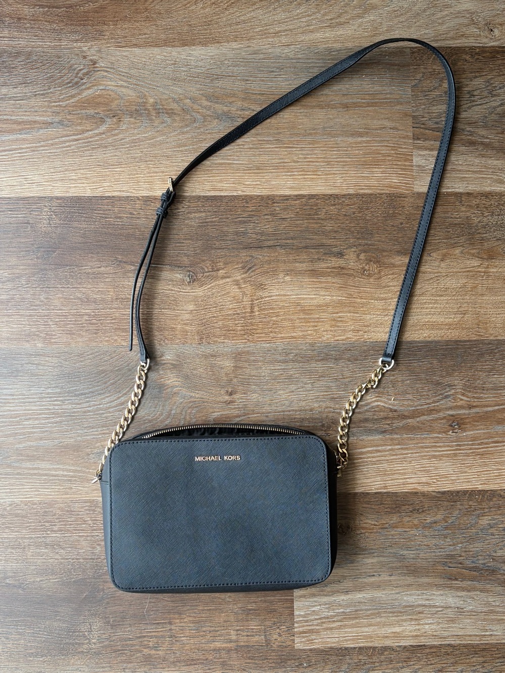Michael Kors Black Saffiano Leather Crossbody Bag